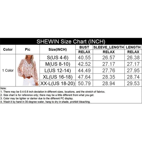 🍒 2/$20 🍒 Casual Boho Floral Long Sleeve Flowy Blouse sz M - Picture 3 of 5